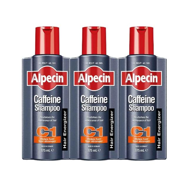 【Alpecin】咖啡因洗髮露 375ml x3(經典加大組 強健髮根必備)