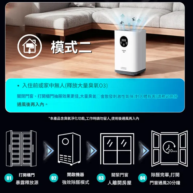 【Felsted 菲仕德】桌上型空氣清淨機 電漿活性氧除甲醛 除醛儀 空氣淨化器 免耗材 適合12-18坪 凱琦