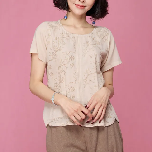 【古典美】63048 刺繡造型上衣