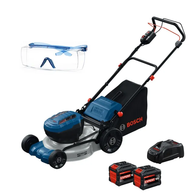【BOSCH 博世】BITURBO 雙渦輪免碳刷自走式割草機GRA18V2-46SP(EXPERT15.0Ah高階大容量電池*2)