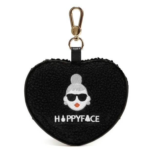 【HAPPYFACE】都會時尚愛心購物吊飾 經典黑(HB0211)