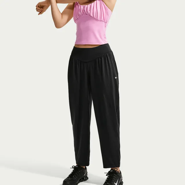【NIKE 耐吉】長褲 女 運動褲 速乾 寬鬆 AS W NK ONE RELAXED DF PANT FE 黑 IU1416-010