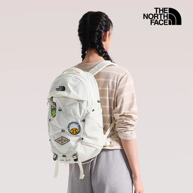 【The North Face】北面女款白色DWR防潑水休閒後背包|8KE90E8 筆電包/登山包