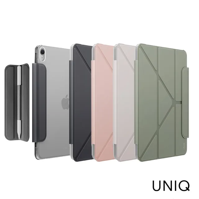 UNIQ iPad Air 11吋 M4-M2 Camden Lite 磁吸設計可拆卸式筆套多功能極簡透明保護套