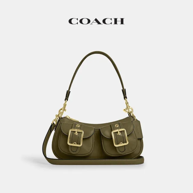 【COACH】蔻馳官方直營 ASHTON單肩手袋 單肩包 肩背包-IM/橄欖綠色(CBJ01)
