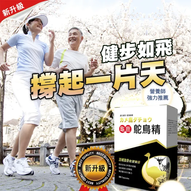【草本之家】龜鹿鴕鳥精膠囊1入組30粒/入(MSM.二型膠原蛋白.鹿角.龜板.維生素)