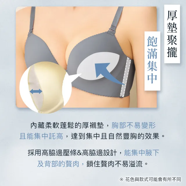 【aimerfeel】單品內衣薄紗蕾絲超盛內衣-藍灰色/珍珠藍-1103413-SB