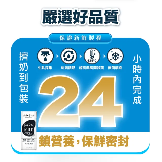即期品【Tunghai University 東海大學】生乳保久乳200mlx24入/箱(A級乳源 嚴選天然草飼牛)