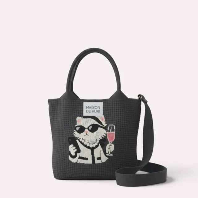 【MAISON DE AURI】雙11 Trunk Mini COCO CAT|可可貓 小提包 / 厚針織