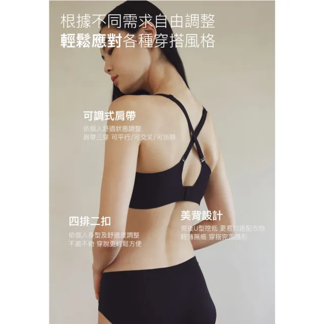 【24HRS】5件組-美胸款無感集中內衣任選(無鋼圈內衣 女內衣 女內著 無感失憶 背扣式)