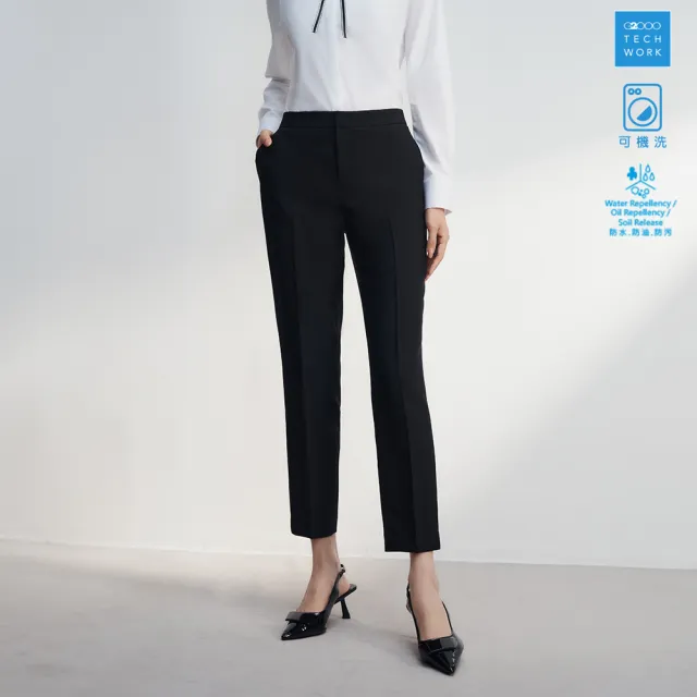 【G2000】女款 商務防水防油防汙處理西裝褲-黑色(5625103699) 面試 職場 通勤穿搭