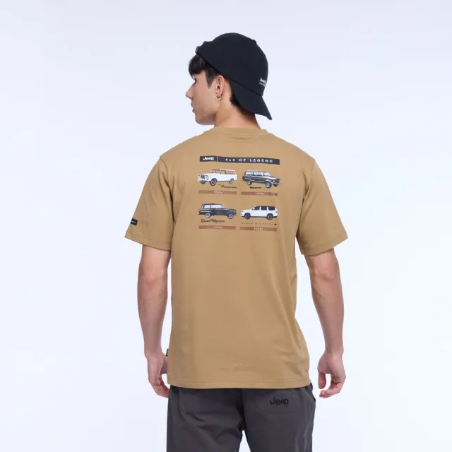 【JEEP】WAGONEER車款印花短袖T恤(深褐色)