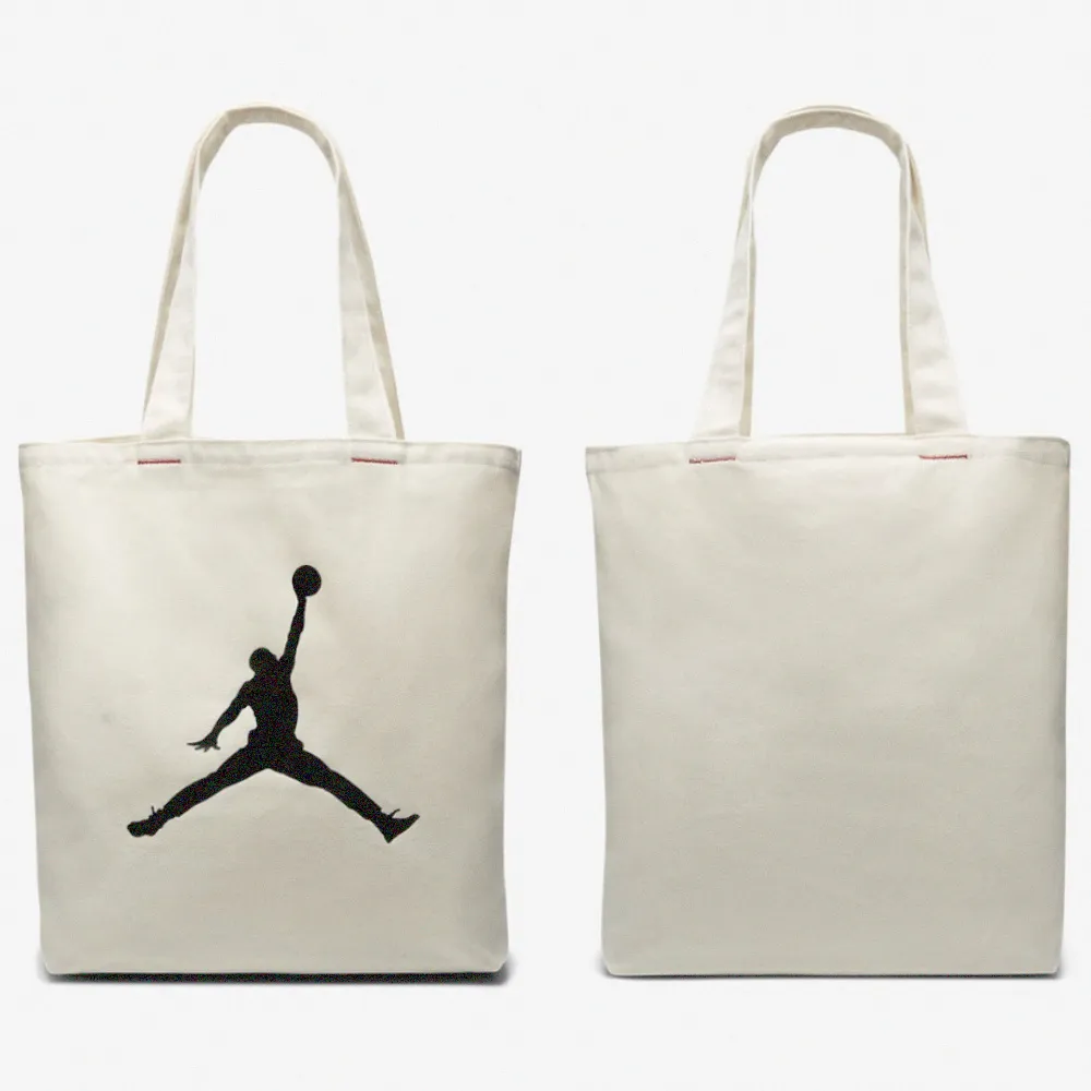 【NIKE 耐吉】提袋 JORDAN 帆布袋  肩背包 運動 休閒 米白DJ5715-120(提袋)