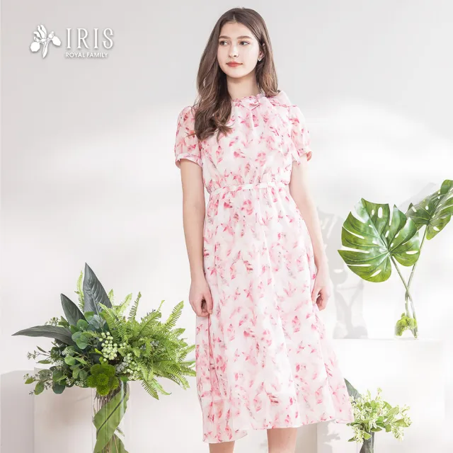 【IRIS 艾莉詩】夏日暈染印花洋裝-2色(52627)