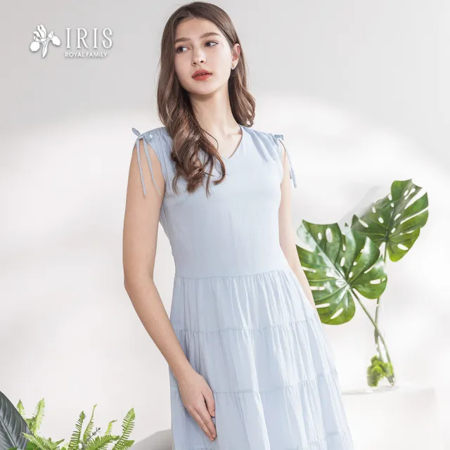 【IRIS 艾莉詩】夏日藍蛋糕洋裝-藍色(52628)