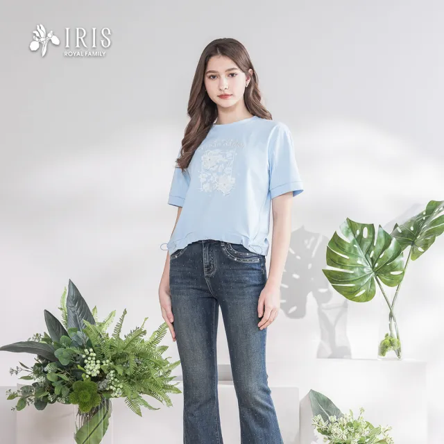 【IRIS 艾莉詩】剪影花園棉上衣-2色(52930)