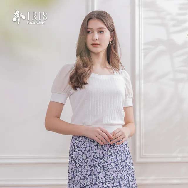 【IRIS 艾莉詩】靜謐織條針織上衣-2色(52937)