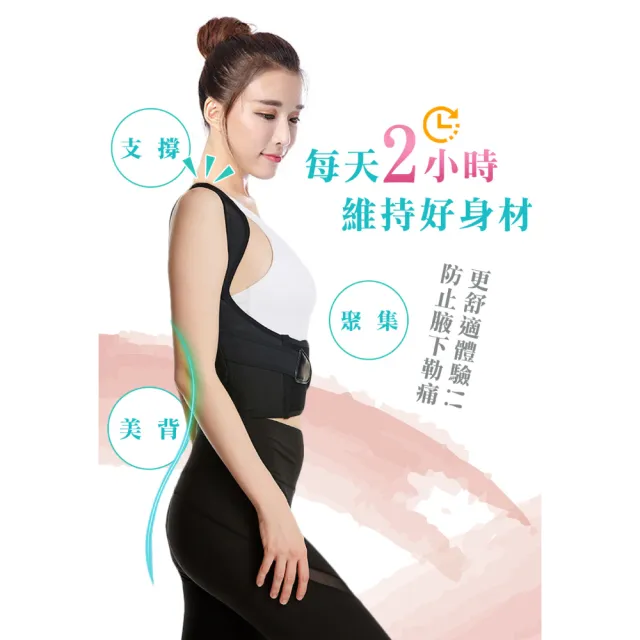 【Beroso 倍麗森】升級款美姿美儀挺胸束腹帶C00006(挺胸美姿帶 護腰 長輩禮物)