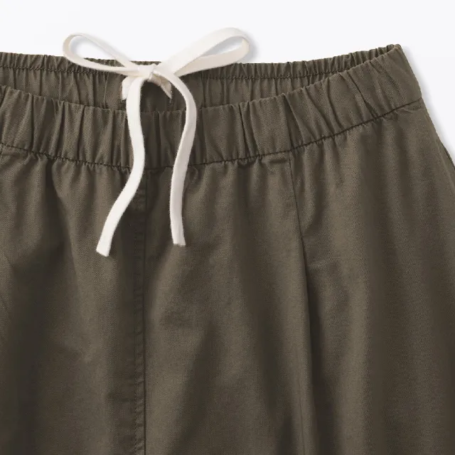 【MUJI 無印良品】女水洗棉舒適裙(黑色/卡其)