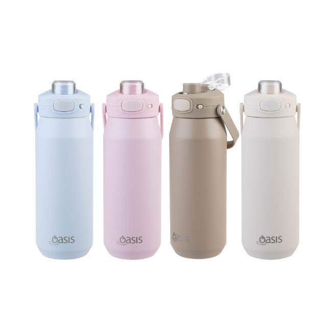 【Oasis】官方直營 澳洲 三層陶瓷彈蓋保溫瓶 750ml(三層保溫結構 304不鏽鋼+銅箔+陶瓷內層)