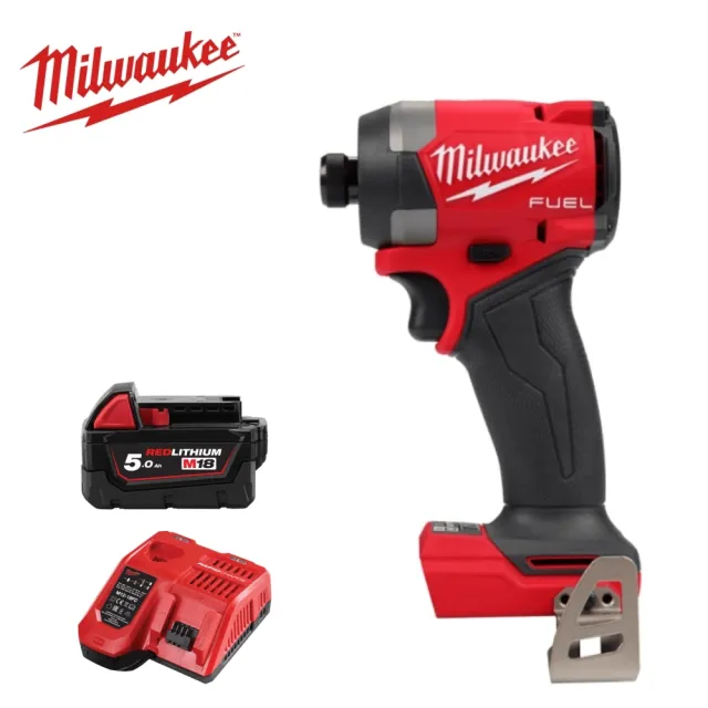 【Milwaukee 美沃奇】18V 無刷 衝擊 起子機 電鑽(M18 FID3 主機+單5.0電池+充電器)