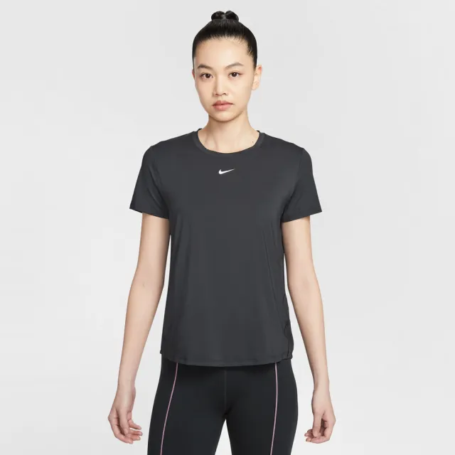 【NIKE 耐吉】短袖上衣 女 T恤 運動 訓練 速乾 短版 AS W NK ONE CLASSIC DF SS TOP 黑 FN2799-013(3S4938)