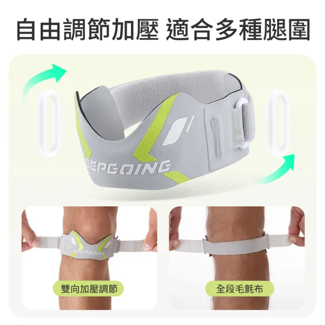 【costway】運動髕骨護膝 跑步跳繩籃球護膝帶 加壓支撐膝蓋護具 舒適加壓髕骨帶 登山跑步防護護具  單只裝