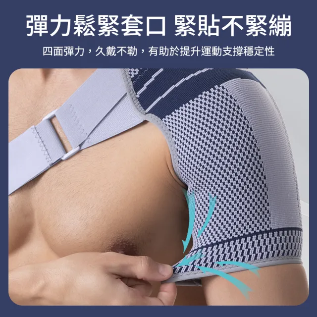 【costway】彈力加壓透氣肩膀護具 運動護肩帶 籃球健身支撐帶 肩膀支撐護具 單肩固定帶 護肩綁帶 運動護肩
