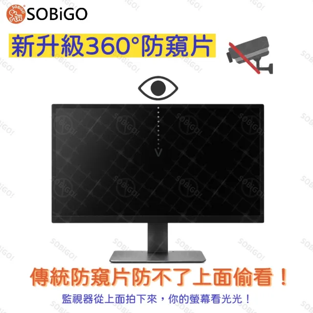 【SOBiGO】23吋-24吋 360度抗藍光防窺片 (四向防窺 有6種尺寸)