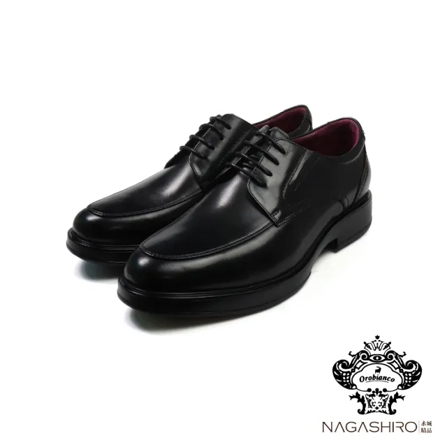 【Orobianco】NAGASHIRO永城皮鞋 義式手染 U-Tip 德比鞋|皇家黑魂減震商務男鞋 (OR612216-BL)