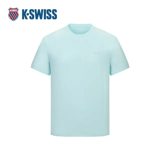 【K-SWISS】短袖T恤 SHIRTKC7522MSTS26 休閒 男上衣 水藍色 1011633-460