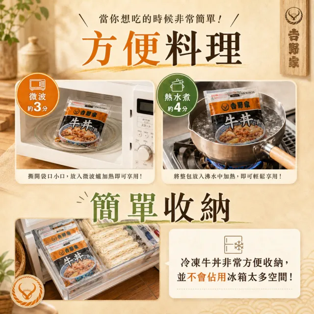 【吉野家】日式牛丼牛肉調理包110gx5 (冷凍 懶人料理包 加熱即食 宵夜 露營 便當牛肉湯汁)