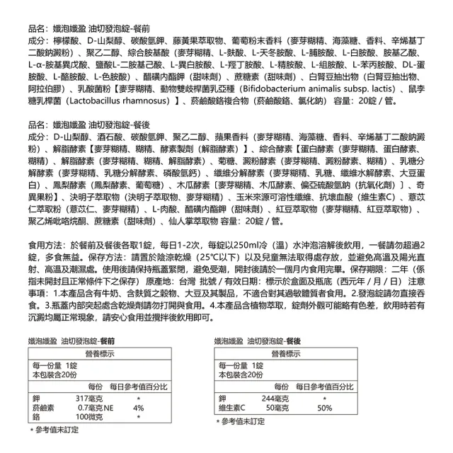 【Dr.Advice 健康力】孅泡孅盈油切發泡錠雙孅組_2入/盒(共40錠)(增加飽足感 順暢 )