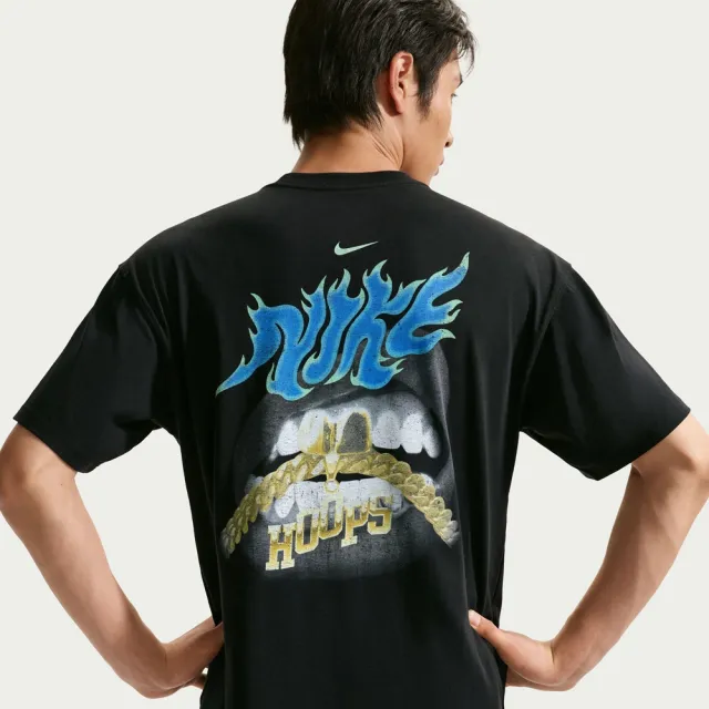 【NIKE 耐吉】AS M NK SS MAX 90 STREET TEE 男 短袖上衣 運動 休閒 落肩 寬鬆 黑(IW1201010)