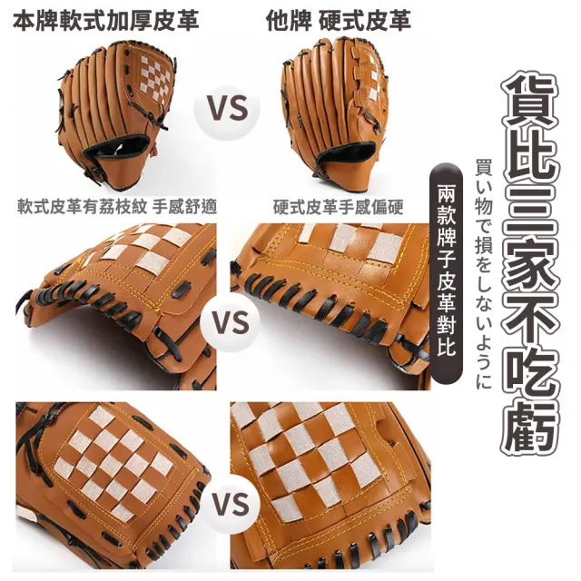 ENDER SPORT 10.5吋 棒球手套 附棒球一顆 左手配戴 荔枝紋路加厚設計(壘球手套 守備手套)