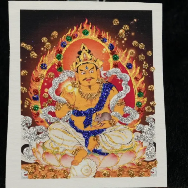 【藏古祥館】白財神唐卡PC09 (白財神 唐卡 平安 吉祥)