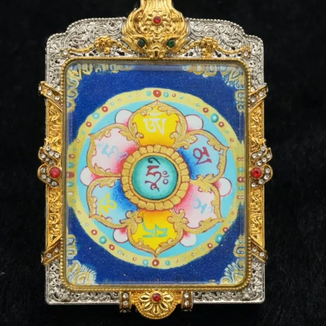 【藏古祥館】六字大明咒 唐卡PC29 ( 六字大明咒唐卡 平安 吉祥)