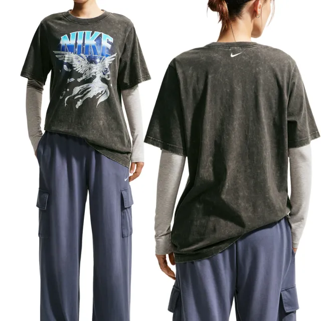 【NIKE 耐吉】As W Nsw Retro Flair Tee 短袖 女款 紫色 水洗 印花 T恤 IW1198-060