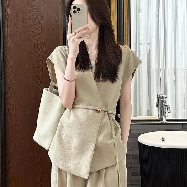 【MU YI YANG 慕衣洋】極簡風無袖套裝