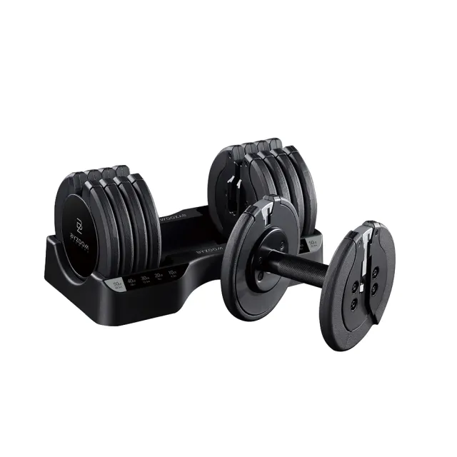 【BYZOOM FITNESS】Pure Series 50lb/約22.6kg 5段重量可調式啞鈴 白/黑二色 雙入(BZ-QCD-50LB)