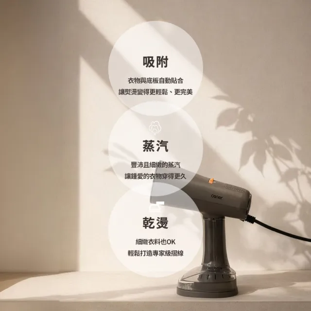 【Osner 韓國歐紳】Ihandy Airnova 手持電子衣櫥 吸附式掛燙機(韓國掛燙機品牌銷售冠軍) 生日禮物首選