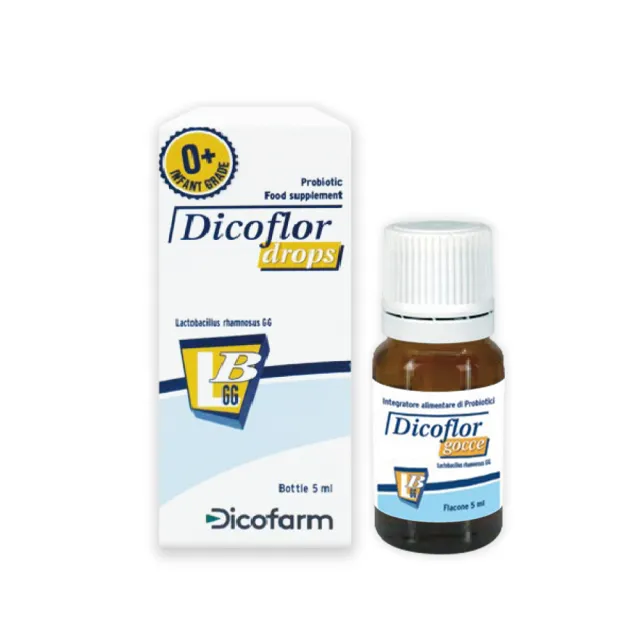 即期品【DICOFLOR】益生菌滴劑5ml×1瓶(嬰幼兒適用 義大利原裝進口 LGG鼠李糖乳桿菌 每滴含10億CFU活菌)