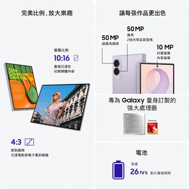 Watch Ultra2 LTE 47mm【Samsung 三星】Galaxy Z Fold8 5G 8吋(12G/512G)