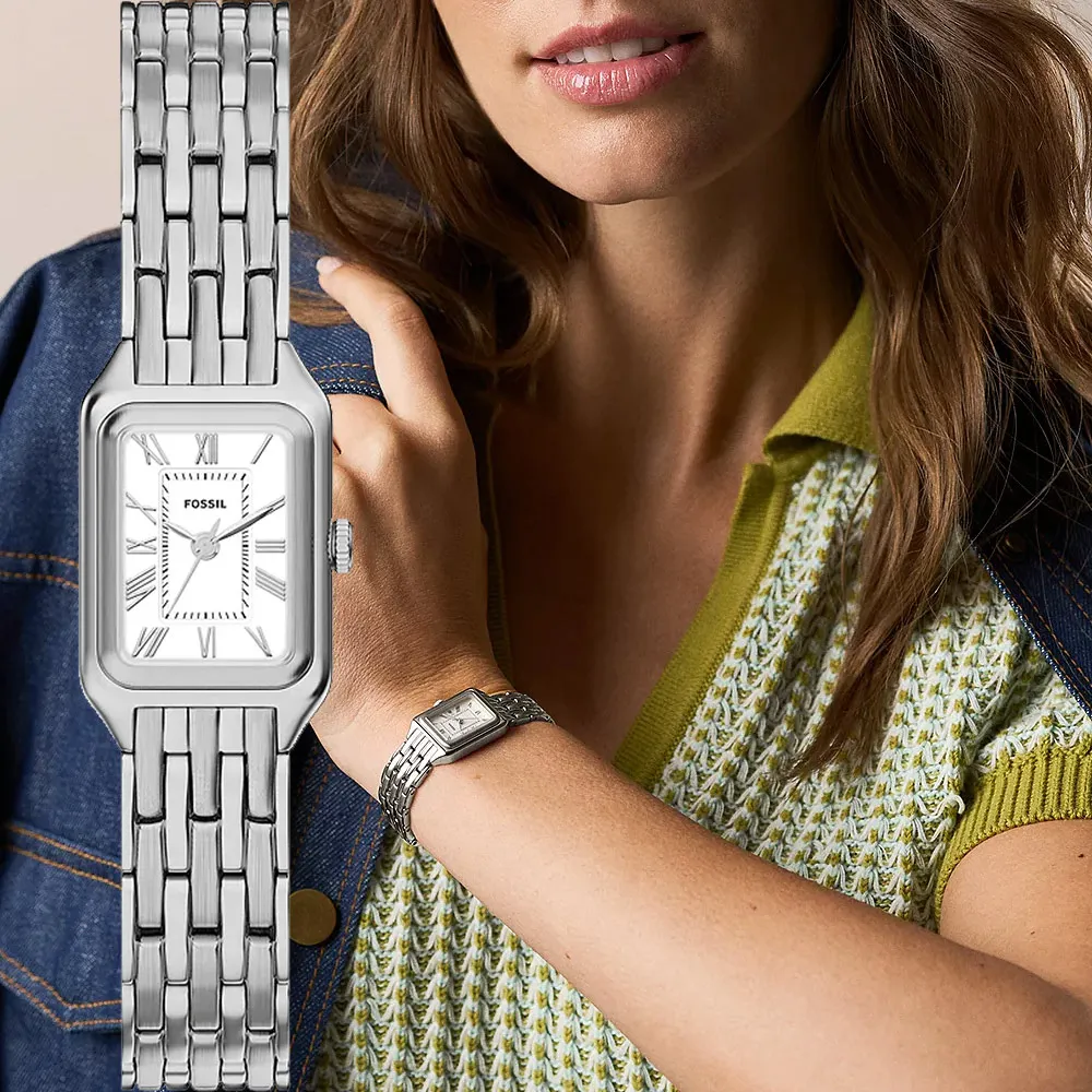 【FOSSIL】Raquel Mini 復古羅馬方形氣質女錶 手錶-18mm 618年中慶 推薦(ES5469)