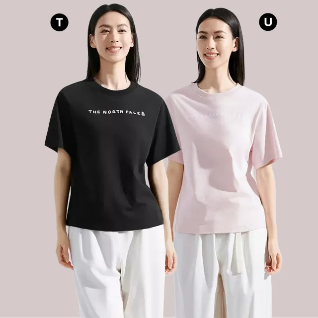 【The North Face】MOMO獨家款｜北面男女款純棉吸濕排汗印花短袖T恤 (多款任選)
