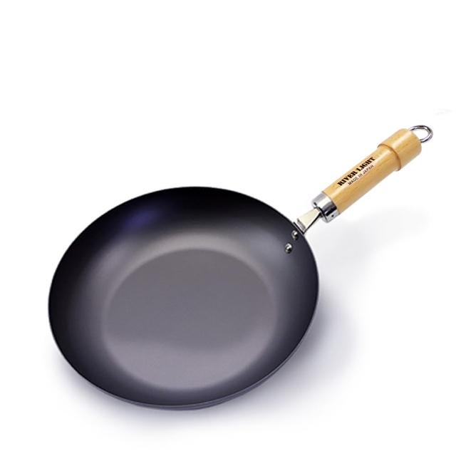 【極PREMIUM】不易生鏽窒化鐵平底鍋28cm(日本製極鐵鍋無塗層)