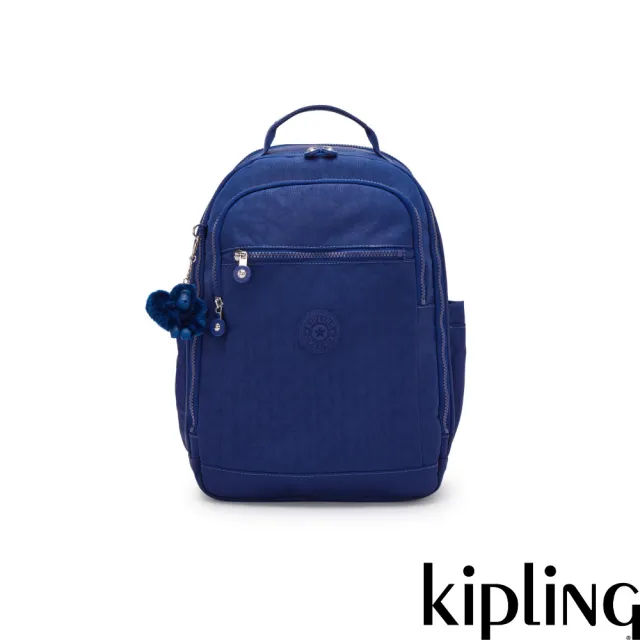 【KIPLING】『首爾包』深藍紋理輕量機能旅行後背包-SEOUL CABIN 女包