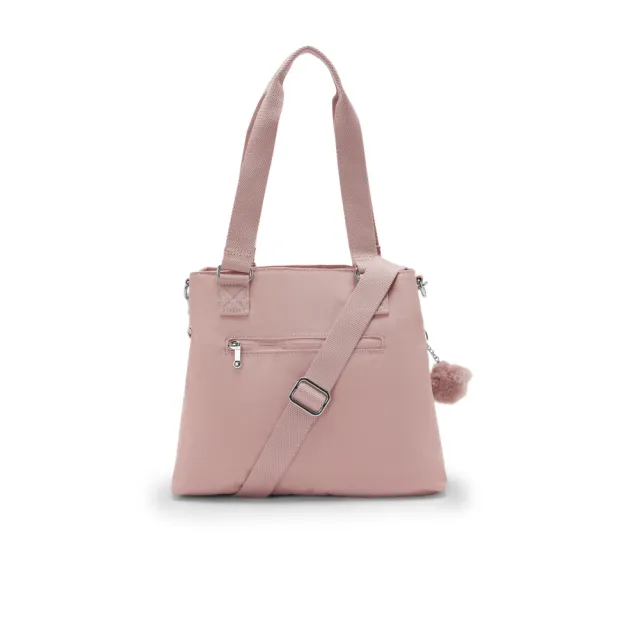 【KIPLING】絲絨粉手提斜背兩用包-HONEY 女包