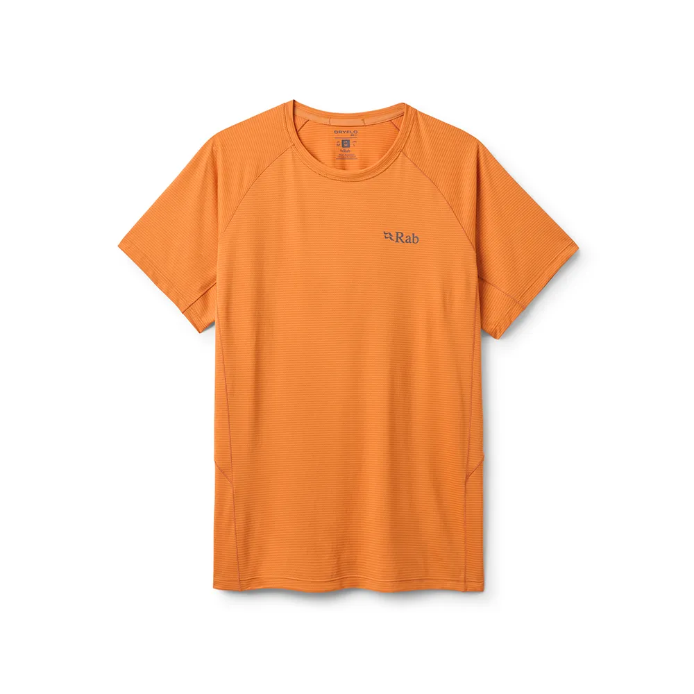 【RAB】Sonic Tee 短袖輕量抗臭排汗衣 男款 深梅爾巴橘 #QCC55