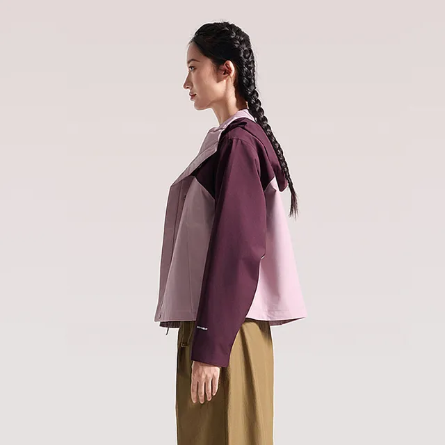 【The North Face】北臉 外套 女 運動連帽外套 防潑水 衝鋒衣 W DRYVENT OVS JACKET 粉 NF0A8J6X0DA